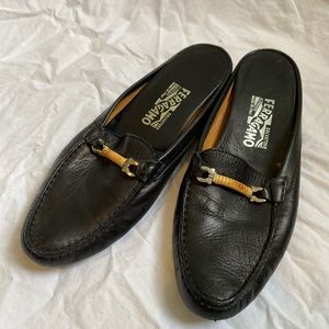 Vintage Leather Ferragamo Mules